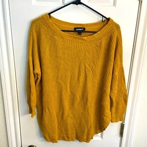 Mustard yellow sweater from Express.